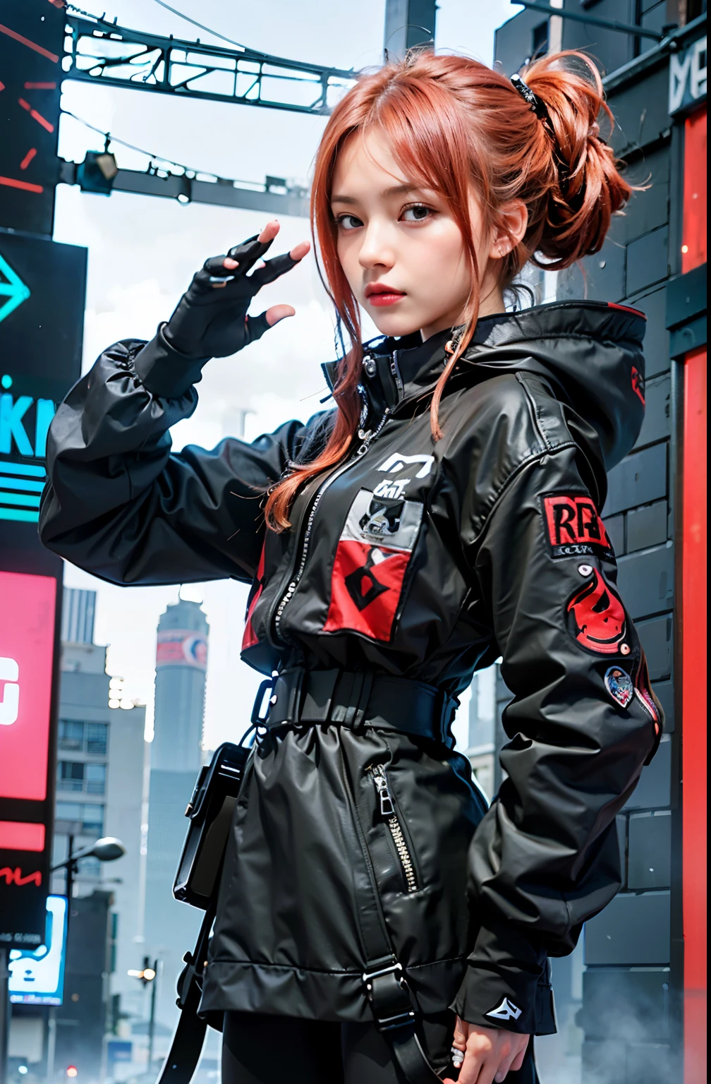 (RAW shooting, Photorealistic:1.5), 8k, highest quality, masterpiece, Ultra-high resolution),Motorcycle Pictures、Perfect dynamic composition:1.2,YAMAHA yzf-r6、Japanese women、Beautiful Face、Neo Cafe Racer Custom、Cowl、Photorealistic、Extremely intricate details、Exact bike details