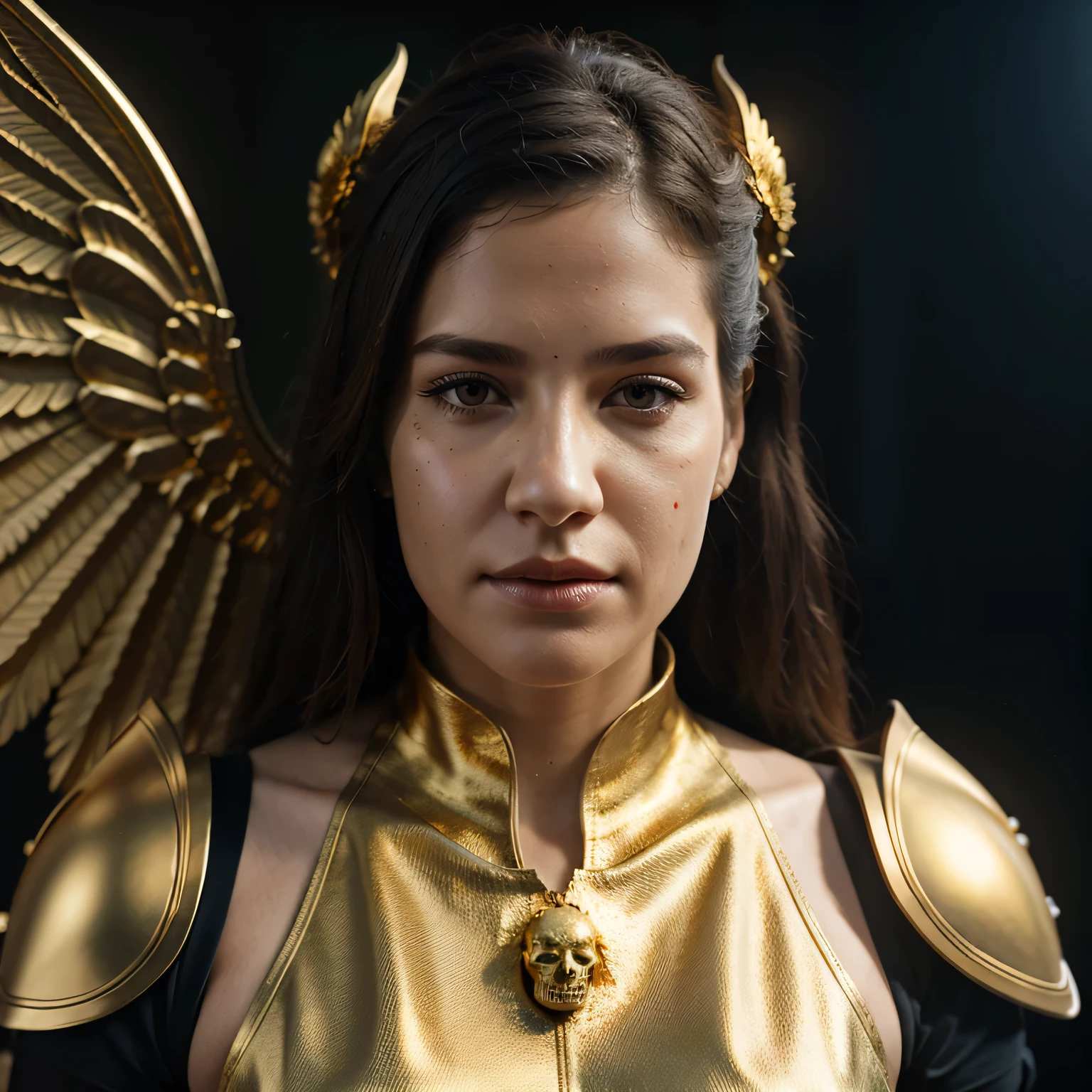 （（（a college student）））((Egg white skin))a close up of a gold skull with wings on it, hy per de tailed fantasy character, 3 d sculpture 8 k octane render, 3 d sculpture octane render 8 k, close-up portrait goddess skull, insanely detailed octane render, intricate artwork. octane render, unreal engine render + a goddess, octane render a es ethic, amazing octane render, fantasy character octane render,（（（crocodile）））(freckles:0.8)photo of a college student, in Desert Color Coarse Linen Pink,Desert Color Coarse Linen, (freckles:0.8) cute face, sci-fi, dystopian, detailed eyes, Hetero chro mi a eyes（（Side view））（Lunar soil）((Gold silk armor))