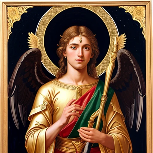 make an image of Archangel Michael focusing on the face