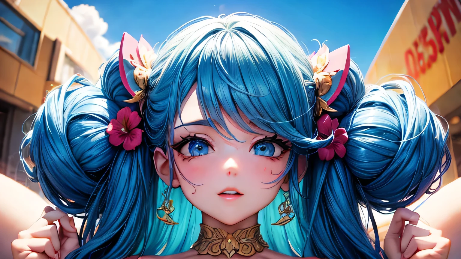 Super busty women Micro Bikini highest quality Detailed facial depiction Detailed hair depiction Detailed body depiction