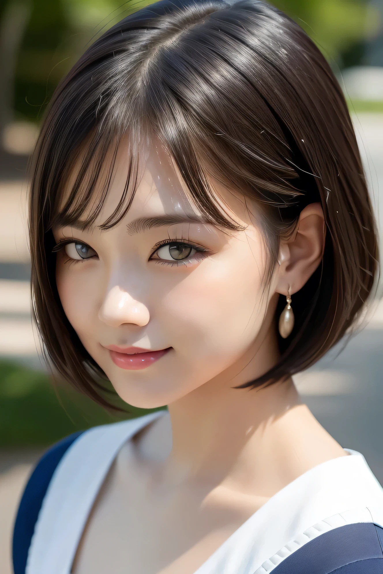 (highest quality:1.5)、(Realistic:1.5)、(1 person:1.5)、(Upper Body:1.5)、Very detailed、High resolution、8k wallpaper、、Small breasts、Natural color lips、Cute Smile、Japanese women、20-year-old girl、Beautiful and elegant face、Perfect and beautiful face、Big eyes、Brunette eyes、Beautiful and elegant face、Natural double eyelids、Natural Bangs、Beautiful thin nose、Beautiful Skin、Chestnut Hair、Medium Bob Hair、Short Hair、Natural Bangs、Perfect and beautiful face、Slim face and figure、(Looking at the camera with a cute expression)、Bright lighting、Professional Lighting、Forward lighting、Cute Smile、Sailor Moon、Sailor Moonのコスチューム、Sailor Moonの服、Beautiful clavicle、Facing forward、Simple poses、Fair skin、slender、Glowing Skin、Beautiful Skin、