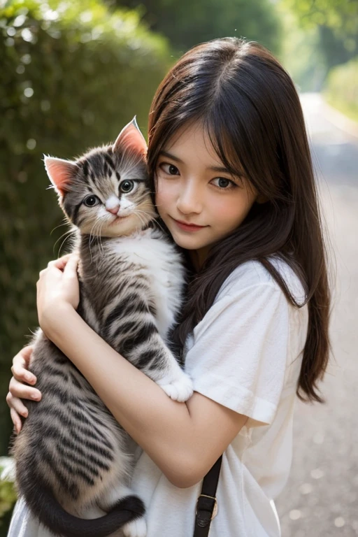 Hugging kittens