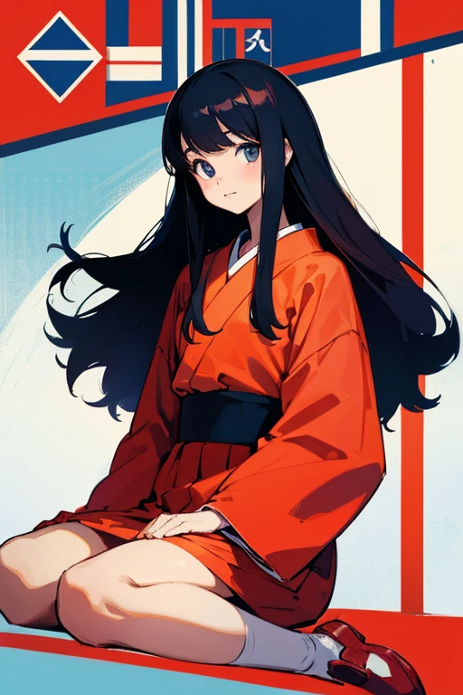 high school picture of Japanese girl in the 70's at united state of America