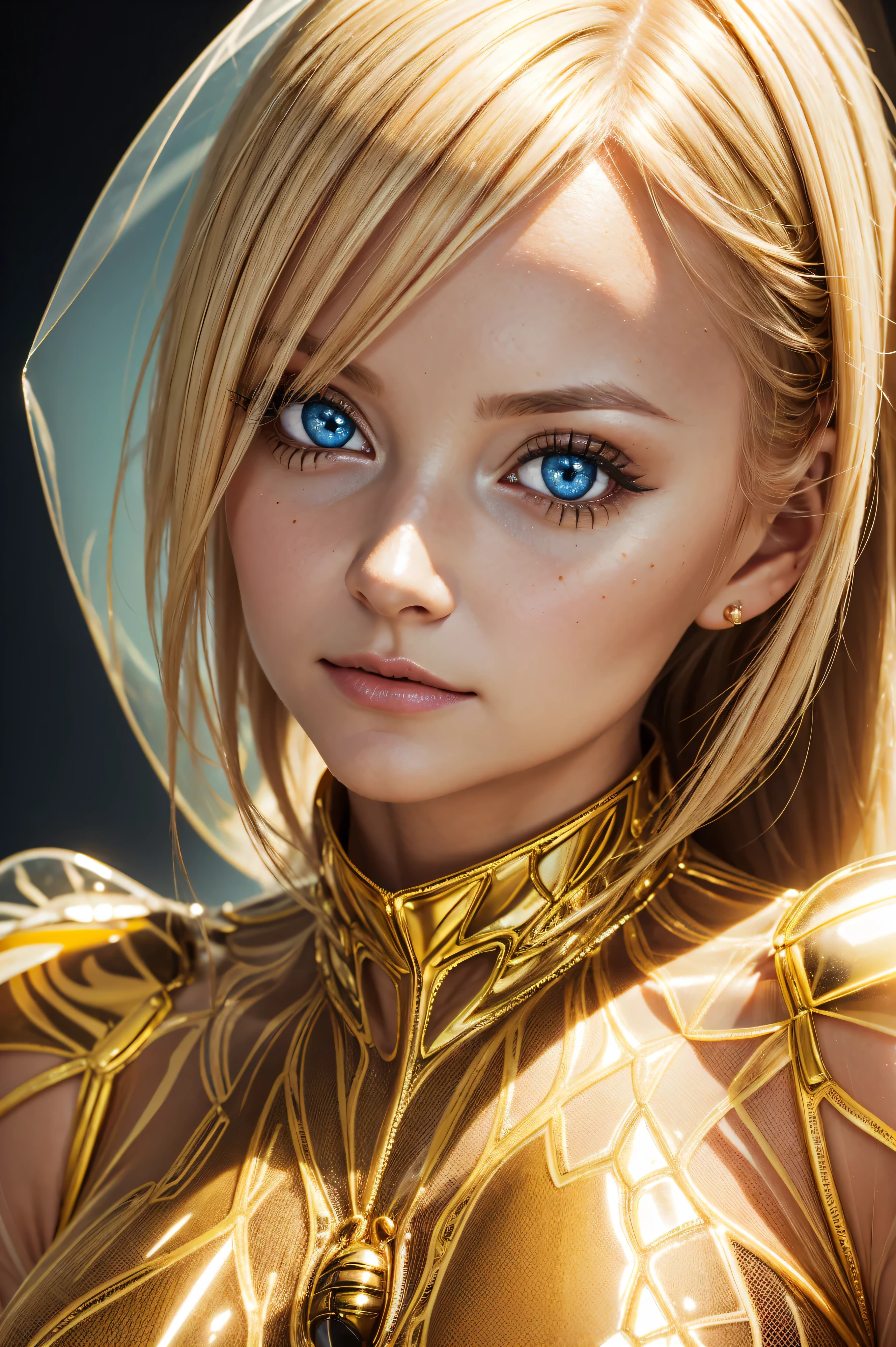 Emma Bunton, wearing bee costume transparent. professionally retouched, soft lighting, realistic, smooth face, perfect eyes, sharp focus on eyes, 8 k, high definition, insanely detailed, intricate, elegant. against the background of a sex shop.