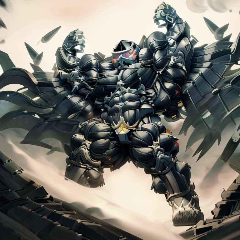 (gigantic muscles), 8K, Masterpiece, highres, future fiction. Detailed head, Detailed Body, full body, Detailed abs, wearing crNanosuit, big muscle (pecs, triceps, traps) unusually developed muscular body, body full of huge muscles. showing off muscles, pectorales enormes. Exaggeratedly huge muscles. Gigachad Muscular, gigantic muscles, Colossal giant NANOSUIT over a battlefield,
The claws are sharp,
Sharp teeth,
Spread wings, have big wings.
nj5furry, Animal paws,