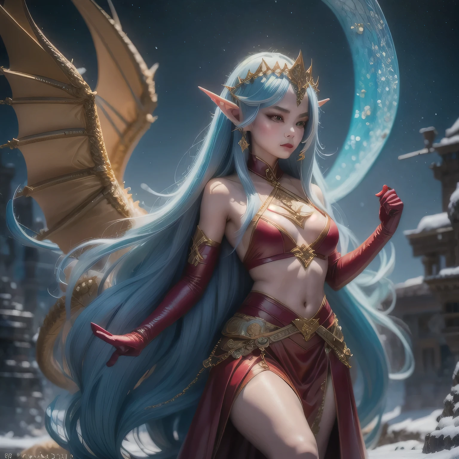 there is a mermaid with long hair and a crown on her head, portrait of mermaid warrior, the dragon girl portrait, beautiful and elegant elf queen, elf queen, mystical atlantean valkyrie, beautiful female gorgon,anime girl with long hair and red belt posing in front of a sky, beautiful digital artwork, 2. 5 d cgi anime fantasy artwork, trending on cgstation, 4k highly detailed digital art, cgsociety and fenghua zhong, digital fantasy art ), artwork in the style of guweiz, epic fantasy digital art style， white horns queen demon, portrait of an elf queen, elf princess, queen of winter, portrait of mermaid queen, portrait of very beautiful elf, sha xi, （（1 girl））, solo