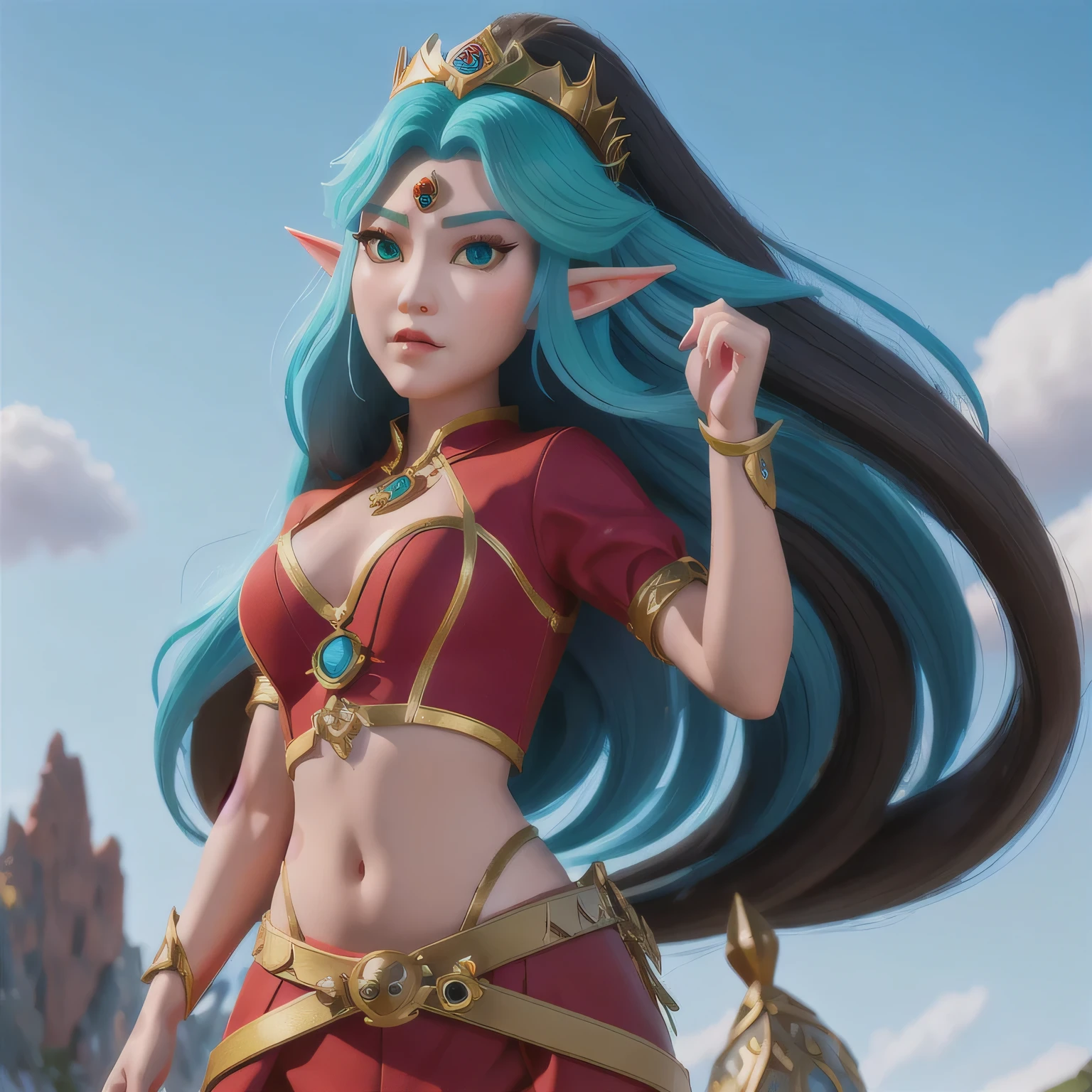 there is a mermaid with long hair and a crown on her head, portrait of mermaid warrior, the dragon girl portrait, beautiful and elegant elf queen, elf queen, mystical atlantean valkyrie, beautiful female gorgon,anime girl with long hair and red belt posing in front of a sky, beautiful digital artwork, 2. 5 d cgi anime fantasy artwork, trending on cgstation, 4k highly detailed digital art, cgsociety and fenghua zhong, digital fantasy art ), artwork in the style of guweiz, epic fantasy digital art style， white horns queen demon, portrait of an elf queen, elf princess, queen of winter, portrait of mermaid queen, portrait of very beautiful elf, sha xi, （（1 girl））, solo