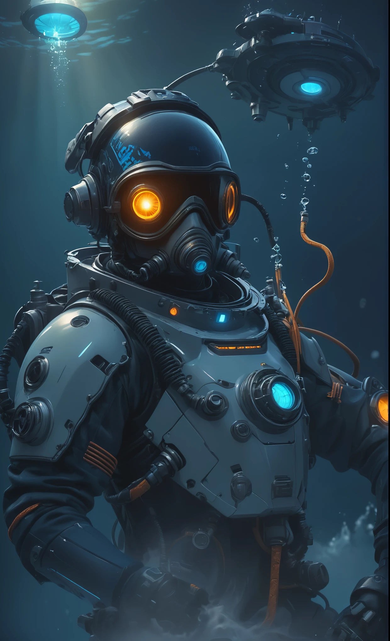 Nazare Subnautica vol.2 - New Nazare, by Luis Duarte, Nanopunk, blue shading, Nazare style, Element Water, Mythpunk, Graphic Interface, Space Art, Sci-Fic Art, Dark Influence, NijiExpress 3D v3, Kinetic Art, Datanoshing, Oilpainting, Ink v3, Splash style, Abstract Art, Abstract Tech, Cyber Tech Elements, Futuristic, Epic style, Illustrated v3, Deco Influence, AirBrush style, drawing