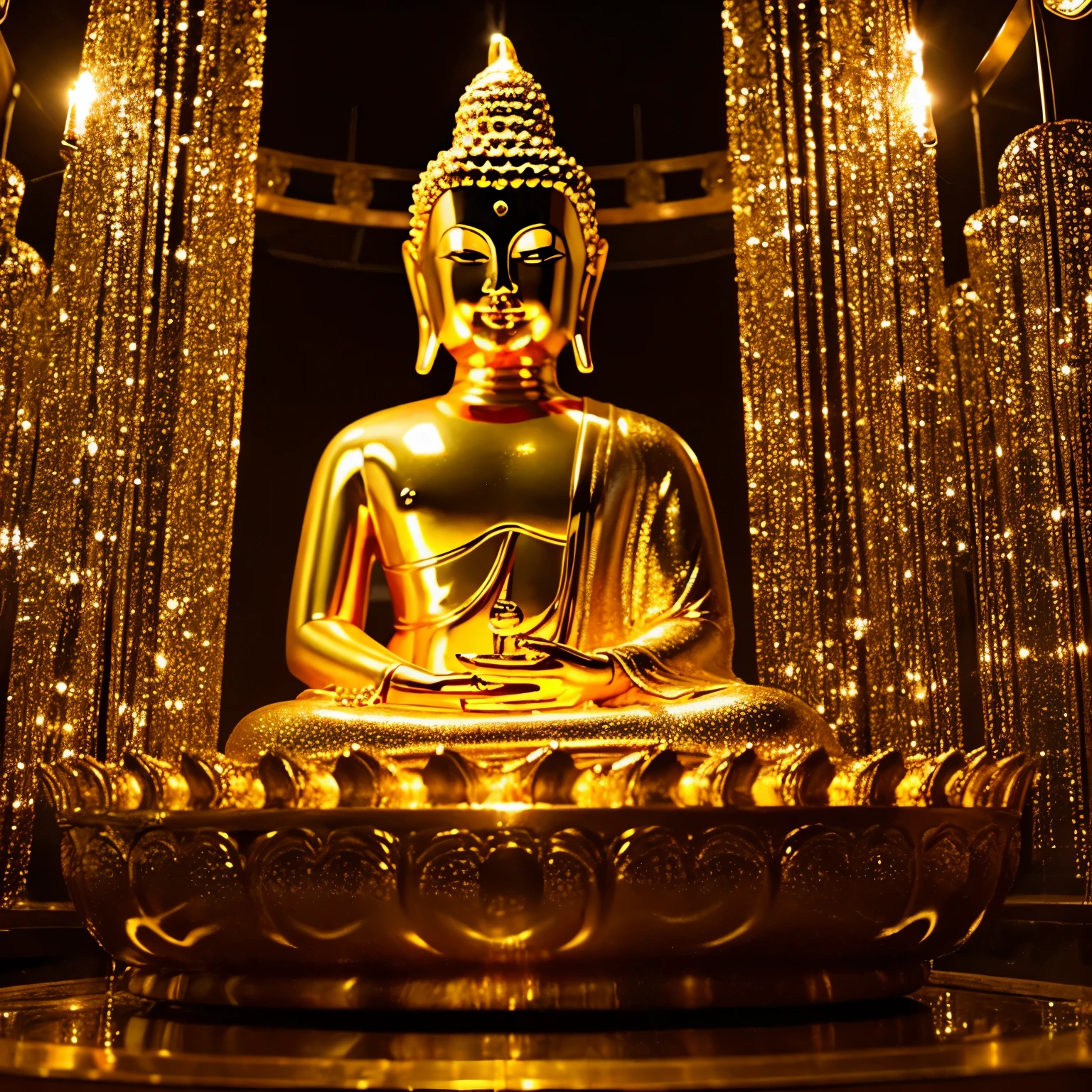 Golden Buddha where wishes come true