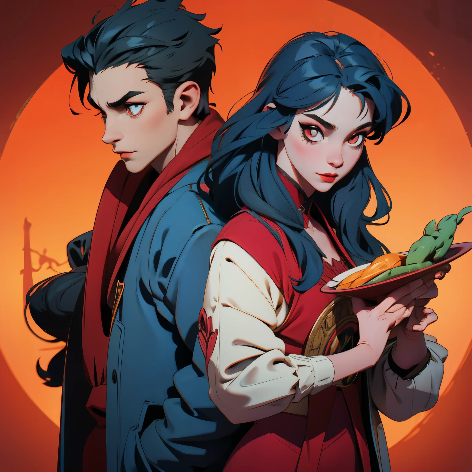 Vampire boy and Witch boy