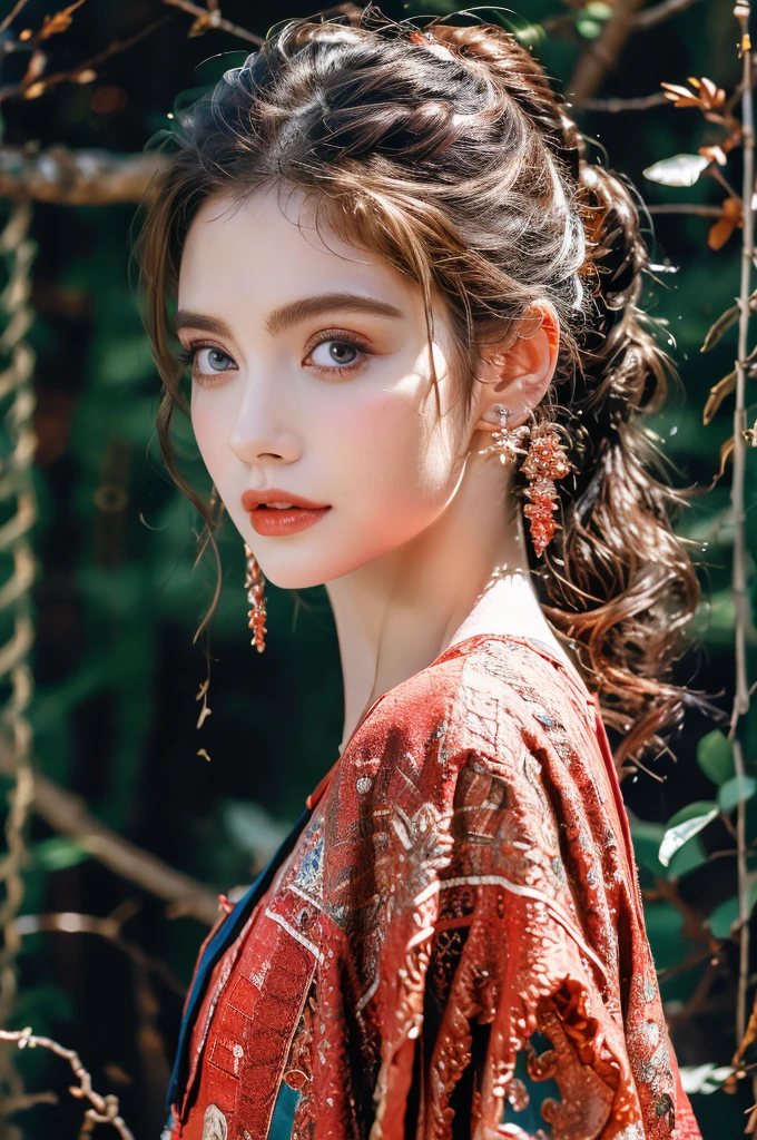 ( masterpiece, top quality, best quality,8k,years old girl,ultra detailed,raw photo:1.5),(photorealistic:1.4), (cinematic lighting), PerfectNwsjMajic, , Surrealism, UHD, ccurate, Super detail, textured skin, High detail, Best quality, dynamic angle, White skin,[Beautiful blue eyes], high nose,(1girl),(good anatomy:0.5)), Dreamy atmosphere, dress, Renaissance,