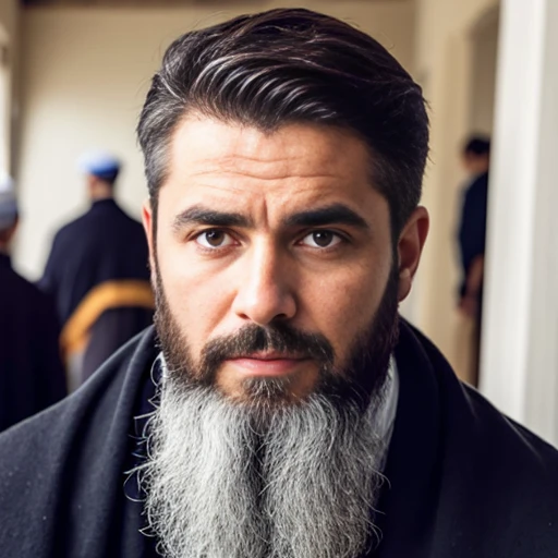 5 Judaean men gathered, focus face
