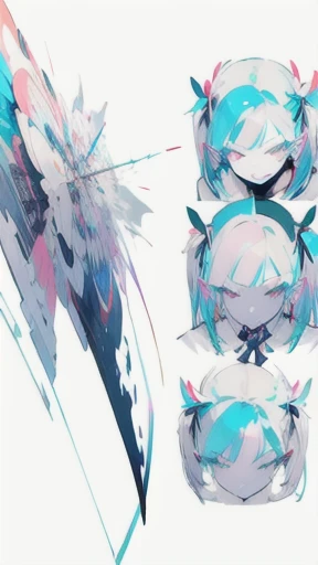 magazine,leaning buck with hands out in the air,girl from below view、succubus, twin tail hair, relax, ((((masterpiece)))), very_high_resolution, high quality, full color, large_filesize, illust,(flat color:1.5),(colorful),various angles, various poses, different angles, different poses, smirk