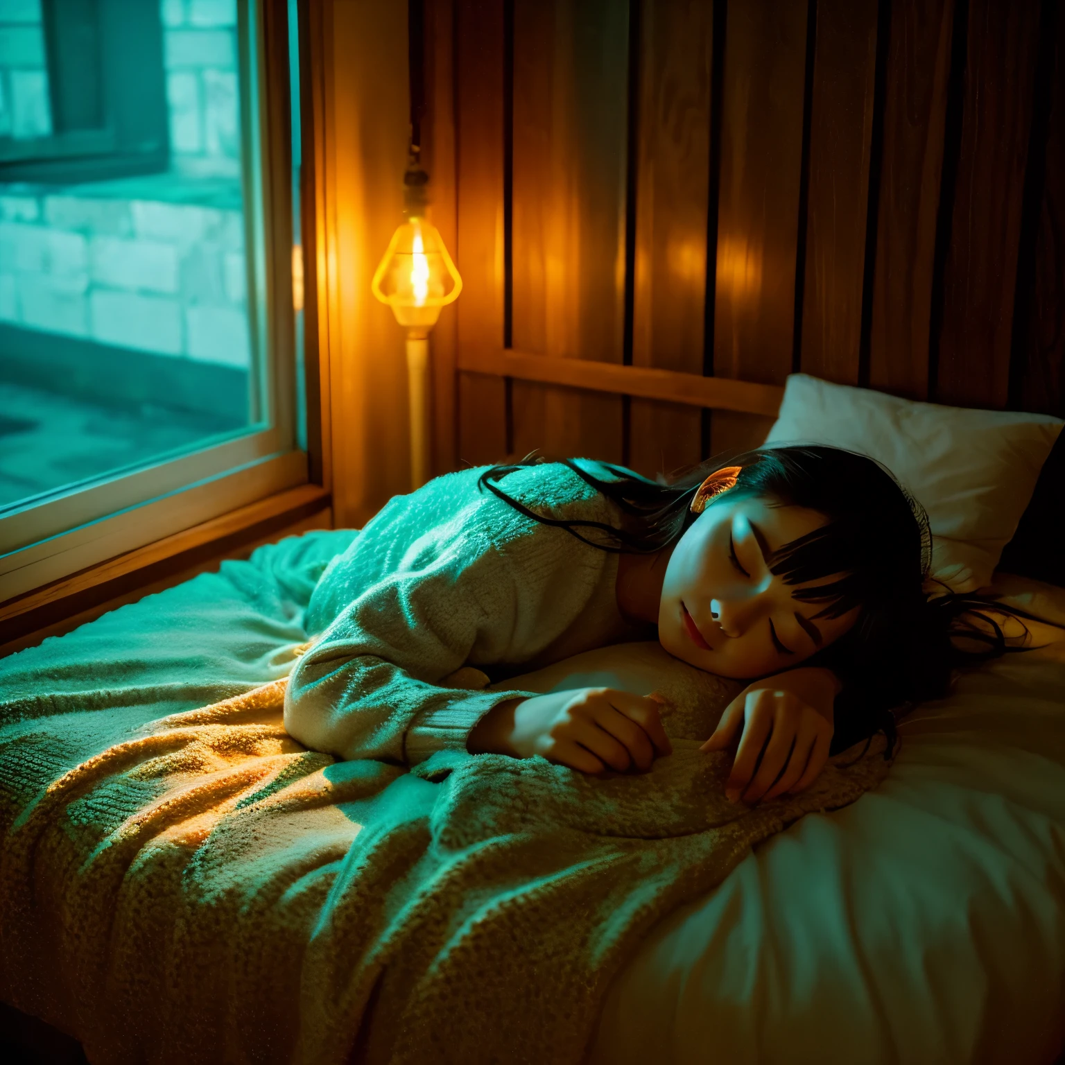 dragon　sleep　Girl next to me　Inside the building　Light　cool　