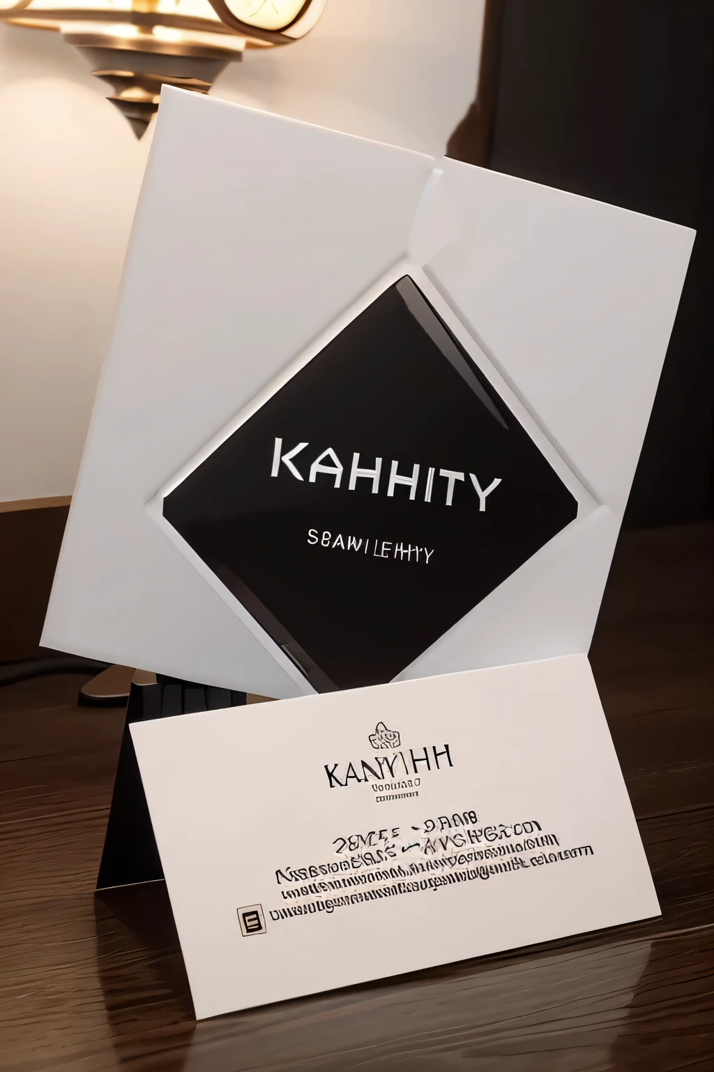 Design a business card company LOGO:knight head company name：KaiYa Lighting Card Person Name：Yeoman Water Email Address：kaiyalighting.yeoman@gmail.com Phone：+86 15622781014 Wechat:15622781014 Main business：crystal Light&Modern lamps
