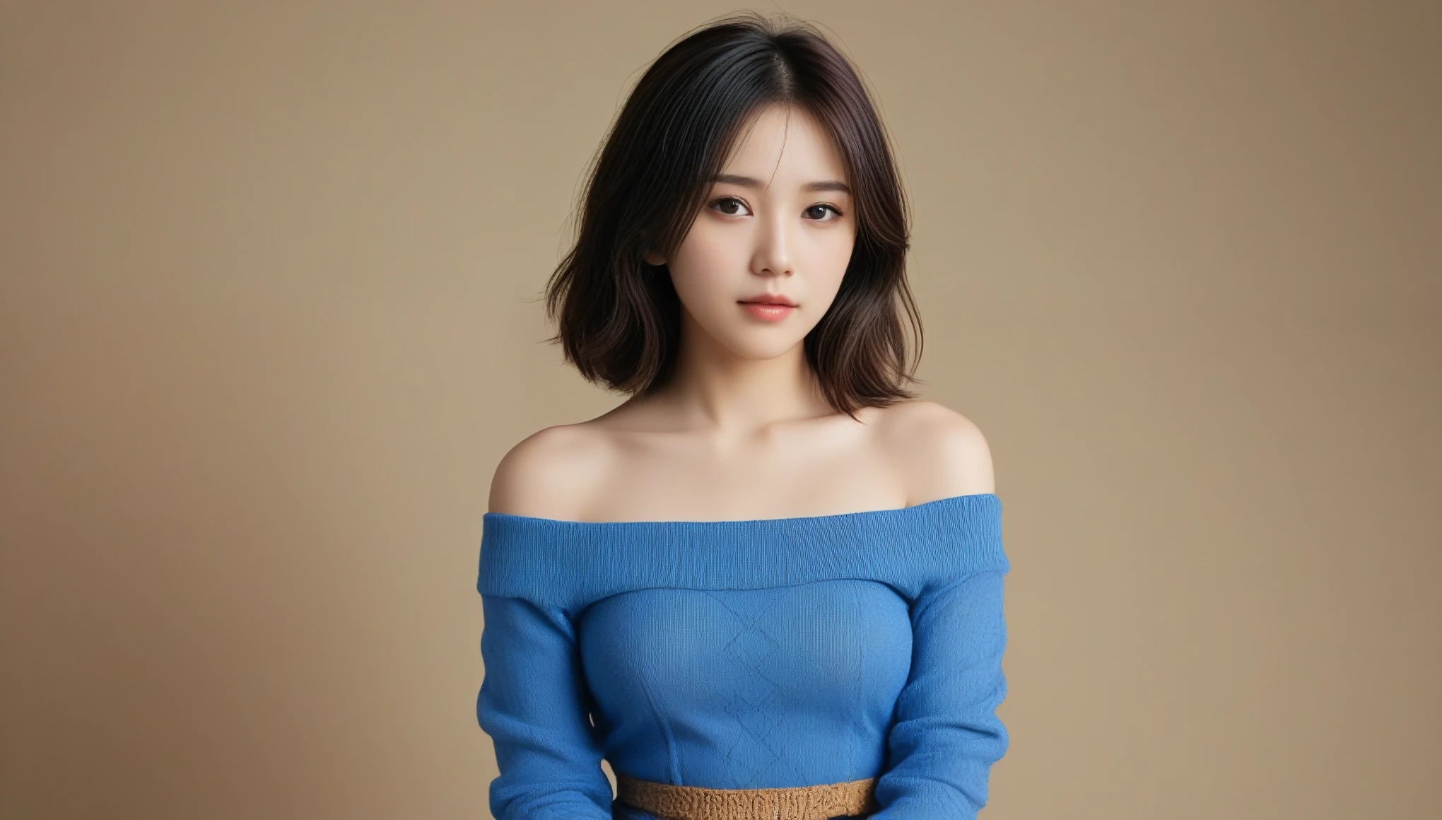 8K, 超High resolution, highest quality, masterpiece, Surreal, photograph,Three-part method, 1 girl, (:1.3), pretty girl, Cute face, Beautiful eyes in every detail,Japan Female Announcer,(masterpiece, highest quality, 非常にdetailedな, Best Shadow:1.2), High resolution, ((Cinematic Light)), Hyper Detail, Dramatic Light, 複雑なdetailed, Dynamic Angle, (非常にdetailedな CG ユニティ 8k 壁紙:1.2), Shyness, ((masterpiece)), (非常にdetailedな), (非常にdetailedなUnity 8k壁紙), (Realistic Skin), (リアルなphotograph, Realistic, photographのようにリアル), Beautiful Japanese Women, (Knit dress:1.4), Beautiful Hair,Brown Hair, short hair,Beautiful Face, Delicate and beautiful eyes, smile,Beautiful feet, See through,Cowboy Shot、((Thin legs))、Bold Pose,super cute super model、Please look closely at the camera 、Vivid details、detailed、Surreal、Light and shadow,Strong light,Fashion magazine cover,Thin lips