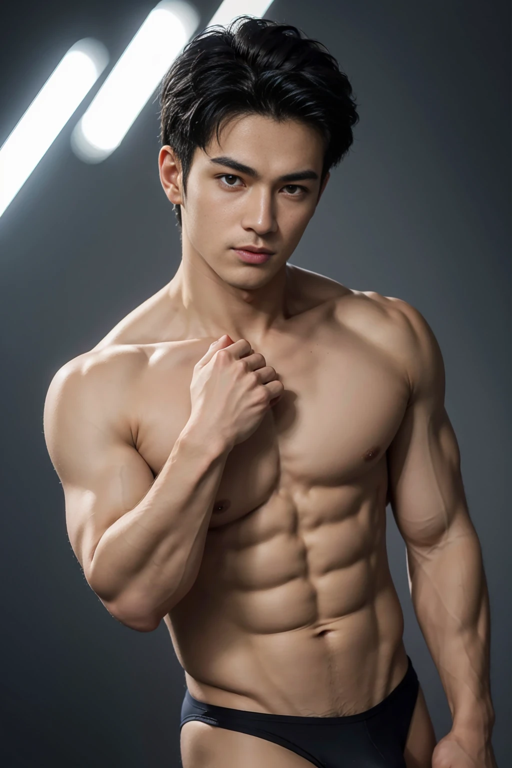 (8k, original photo, best quality),Practical,2 handsome guys,front,Intricate details,Extremely detailed的眼睛和睫毛男性,Masculinity,Night Sky,soft light,Movie Lighting,portrait,close up,Affectionately,Exposing the pectoral muscle,黑blue eyes白人恋男模特的照片, blue eyes, Standing in front of gray background, sports, 22 years old, tilt, beefy, short hair, Digital SLR Camera, super quality, Fuji XT3, Crystal clear, 8k UHD, High Detail, Hyper-photorealism, she, pubic hair, ((Practical skin), ((Pores)), ((High Detail皮肤)), Volumetric Light, groin, Far,Sexy Lingerie,A top-down view, Complex 3D Visualization, High Detail, 1 handsome young man (National Foundation) Looking at the audience (Pure face_at 1:0.6), 18 years old, pure, real human skin , (Naked chest), muscle, vivid details, hyperPractical, Beautiful background (middle Ages: 1,2), Octane Rendering, 8k, best quality, masterpiece, Extremely detailed, image, Unite, wallpaper (Practical, photoPractical: 1.37), amazing, Fine details, masterpiece, best quality, official art, Extremely detailed CG Unite 8k wallpaper,