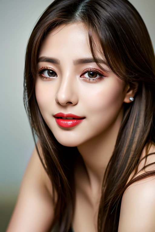 (highest quality、table top、8k、best image quality、Award-winning work)、(one young girl, 14 years old:1.3)、no sleeve, (red eyeshadow:1.2)、perfect makeup、long eyelashes、Super high-definition sparkling eyes、ultra high definition hair、ultra high resolution glossy lips、Super high resolution perfect teeth、Super high resolution cute face、brown hair、(very short straight hair:1.1)、look at me and smile、[clavicle]、accurate anatomy、(close up of face:1.5)、Luxury love hotel、(The most moody warm lighting:1.2)、blurred background、With bangs、Super high-resolution glossy and moisturized face、Super high resolutio n glowing skin、most detailed face、Ultra high resolution detailed faces、ultra high resolution hair、Fashion model 25 years old [[[[close-up]]], [[[[chest]]]], [[[[neck]]], [shoulders]]]]], Perfect eyes, Perfect iris, Perfect lips, Perfect teeth, Perfect skin, Soft front light, Glow, HDR, (Soft color: 1.2), Best quality, masterpiece, ultra high res, (photorealistic:1.37), raw photo, 1girl, long hair, beautifull eyes, beautifull face, detailed eyes and face, t-shirt, dynamic lighting, in the dark, table top, highest quality, realistic, Super detailed, finely, High resolution, 8k wallpaper, 1 beautiful woman, light brown messy hair, He is wearing an open-necked shirt., sharp focus, perfect dynamic composition, beautiful and detailed eyes, thin hair, Detailed realistic skin texture, smile, close-up portrait, model body shape, mile, close-up portrait, model body shape, body shape,cleavage, tropical beach, thin and long legs Translated with DeepL.com (free version)Top Quality, Masterpiece, (Realistic:1.2), 1 girl, detailed face, beautiful eyes, (Masterpiece:1.2, Top Quality), (fine beautiful eyes: 1. 2), (highly detailed Cg Unity 8K wallpaper, Masterpiece, Top Quality, super detailed, best shaSuper high resolution sparkling eyes、Beautiful face drawn in every detail、Super high resolution glossy red lips、big breasts、cleavage、Fashionable necklaces、camisole, ((masterpiece)), (ultra detailed
