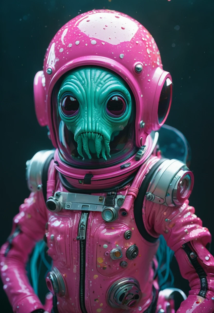 8K, ARTISTIC photogrAphy, best quAlity, mAsterpiece: 1.2), A (potrAit:1.2) Don Bluth Style  ASTRONAUT Cthulhu pink Toon Doll, full body RAW candid cinema, cyan hair, 16mm, color graded portra 400 film, remarkable color, ultra realistic, sad admosphere, dark lighting, oppressive atmosphere, depressive colors, kodak portra 400, photograph,r, Natural Light,  Pinhead lighgts, blur reflection, Brush Strokes, Smooth, abstract, Splatter, Oil On Canvas, rainbow colors, fractal isometrics details bioluminescens : a stunning realistic photograph of wet bone structure, 3d render, octane render, intricately detailed, titanium decorative headdress, cinematic, trending on artstation | Isometric | Centered