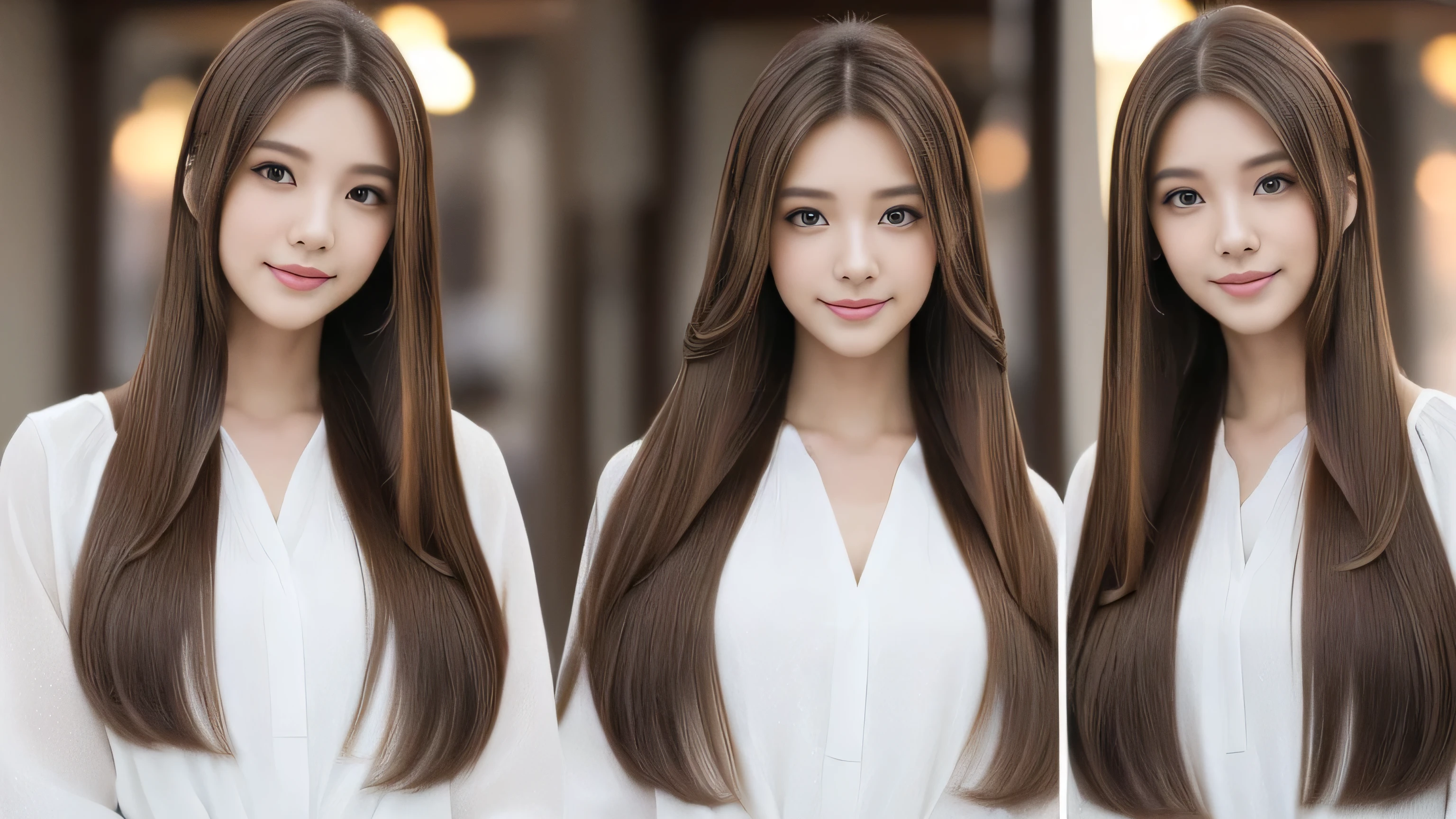 (((Two identical twins standing happily facing each other　A frontal shot of them standing)))　(two women with length brown hair posing for a picture, thin and shiny hair, Ulzzang, long and straight hair of brown color,, Brown long hair, beautifulgemini portrait, Brown long hair, beautifulgemini, length Hair, Smooth Hair, Flowing brown hair, With the same hairstyle, length, Flat Hair, length brown hair, Attractive long hair, Beautiful brown hair　Two women with long brown hair posing for a photograph, Digital Art inspired by Wang Duo, tumbler, Digital Art, thin and shiny hair, Ulzzang, long and straight hair of brown color,, Brown long hair, beautifulgemini portrait, Brown long hair, beautifulgemini, length Hair, Smooth Hair, Flowing brown hair, With the same hairstyle, length, Flat Hair)　((both sides Random poses showing as much back and hair as possible:1.8))　((Both sides Beautiful 24 year old hair model with long black hair, girl with super Very long hair that reaches down to the ankles, extremely Very long hair that reaches down to the ankles, Very long hair that reaches down to the ankles,Very long hair that reaches down to the ankles , Flowing Hair, very Very long hair that reaches down to the ankles, Very long hair that reaches down to the anklesgirl,Very long hair that reaches down to the ankles , flowing light brown hair, length Hair windy, Very long light brown hair, flowing light brown hair,Incredibly straight long-lasting hair, Abnormally long髪!!!!　Her highest quality!!!! hair is long and straight., very long light brown hair that reaches down to the ankles, highest quality light brown hair , , Highest quality long straightなVery long hair that reaches down to the ankles　straight, beautiful, High quality hair, Very long hair that reaches down to the ankles and highest quality straight light brown hair, straight, highest quality light brown hair, Perfect silky straight hair of the highest quality, straight, highest quality light brown hair , lengthLight brown hair straight hair, length, Thick and voluminous light brown hair　Her hair is long and straight, Very long light brown hair, Abnormally long、or very long light brown hair, very long, straight, Light brown hair that reaches down to her ankles, Abnormally very long straight, beautiful hair of the highest quality, length Hair, length, straight light brown hair ,Extraordinarily very long light brown hair that lasts forever and free straight light brown hair , straight light brown hair))　(Both sides bangs are perfect.:1.3)　(Japan&#39;s most sexy and beautiful 24-year-old beauty model)　(Both sides They look at the viewer with a very captivating expression...)　((highest quality)), ((masterpiece)), (Familiar)　(Get used to it)　Perfect Face　(both sidesHer skin is a typical Japanese skin color.　And very detailed)　(Both SidesBig Tits:1.3)　(both sides　She is wearing a beautiful shiny white camisole.)　(both sides　She has a beautiful face and a typical Japanese figure...., Narrow eyes)　(both sides　She has perfect beautiful and sexy makeup and face　Lipstick is light red　A solid eyeliner)　((Rich 1.4))　(Very detailed)