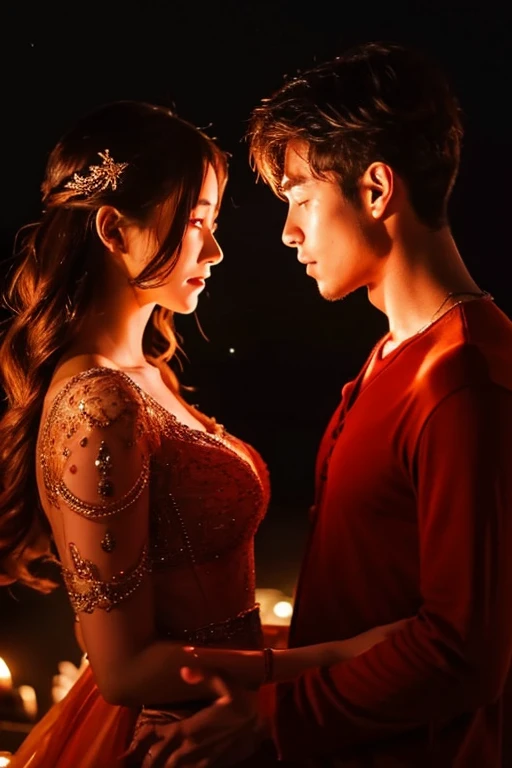 a love story that you think is very romantic, full of ambition and passion, a pair of lovers, who respect each other, fall in love, in the middle of a dark and warm night, and more hot, women are younger than men and men are older than women, the age difference is 5 years