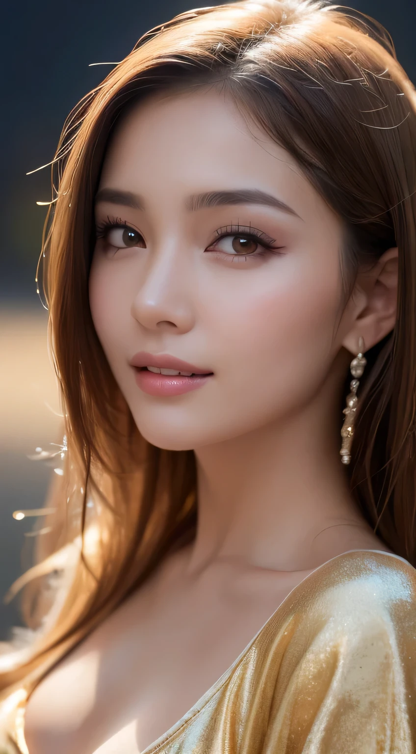 Kimono beauty, body portrait, 8K, thin and beautiful eyes, Dindal effect, masterpiece, top quality, high quality, high resolution, very detailed photo, (natural skin texture, fine skin, hyperrealism, super sharpness) , high detail skin, (very fine, fine skin texture, intricate detail, beautiful face, (realistic face), realistic eyes, beautifully detailed eyes, realistic skin, beautiful skin, surreal, very Detailed, golden ratio, smiling eyes, ((night moonlight background)) ), body portrait, oily skin, shiny skin, shiny skin with oil, big breasts, huge breasts, big breasts, erotic body, glamorous , shiny bodysuit, all wet