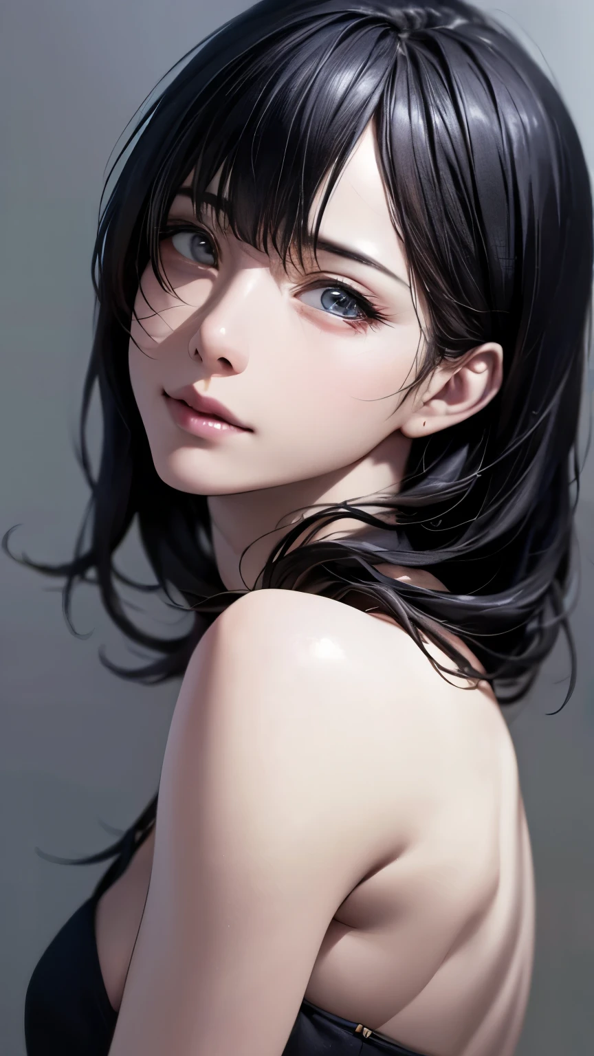 (((Masterpiece))), (((portrait))), Kujou Sara, diffused light, dynamic shadows, sharp focus, realistic, detailed, highres, absurdres, white background, no bra, photorealistic, lifelike, wet, mascara, blushing, sleeveless, youthful appearance, pee stain, white panties, armpits