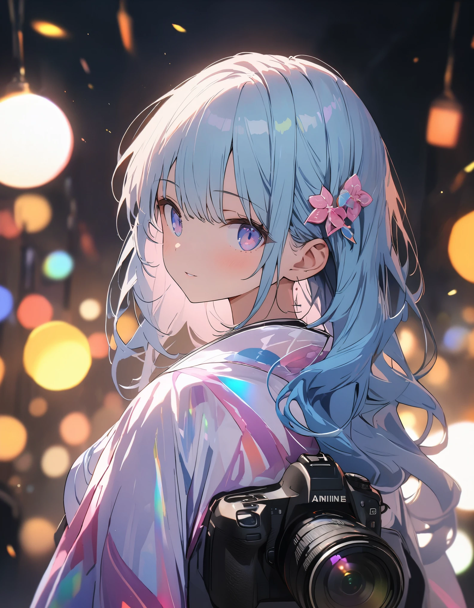 最high quality, masterpiece, High resolution, One girl,chinese wedding dress,hair ornaments,necklace, jewelry,Beautiful Face,On top of that_body, Tyndall effect,Official anime moe art,(detailedな頭部、detailedな髪)、(Smooth Skin) Dark Studio, Rim Light, Two-tone lighting,(Skin with attention to detail:1.2), 8K Ultra HD, Digital SLR, Soft lighting, high quality, Volumetric lighting, Frank, photograph, High resolution, 4K, 8k, Bokeh、(最high quality、masterpiece、High resolution、detailed)、animeスタイル、Flat Style、(eyes shining iridescent colors illuminated light, 繊細でBeautiful Face, ), BREAK,Dynamic Angle、anime
