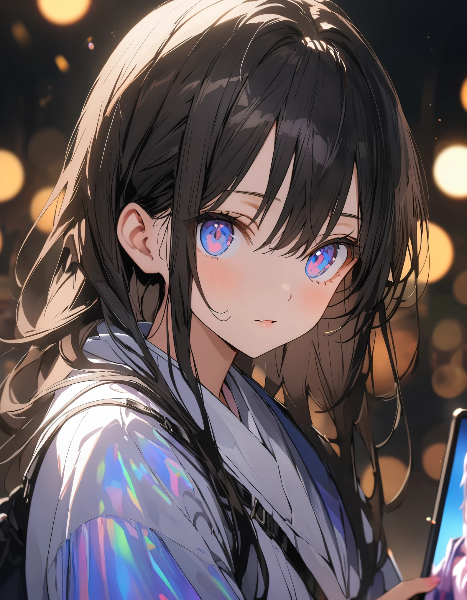 最high quality, masterpiece, High resolution, One girl,chinese wedding dress,hair ornaments,necklace, jewelry,Beautiful Face,On top of that_body, Tyndall effect,Official anime moe art,(detailedな頭部、detailedな髪)、(Smooth Skin) Dark Studio, Rim Light, Two-tone lighting,(Skin with attention to detail:1.2), 8K Ultra HD, Digital SLR, Soft lighting, high quality, Volumetric lighting, Frank, photograph, High resolution, 4K, 8k, Bokeh、(最high quality、masterpiece、High resolution、detailed)、animeスタイル、Flat Style、(eyes shining iridescent colors illuminated light, 繊細でBeautiful Face, ), BREAK,Dynamic Angle、anime