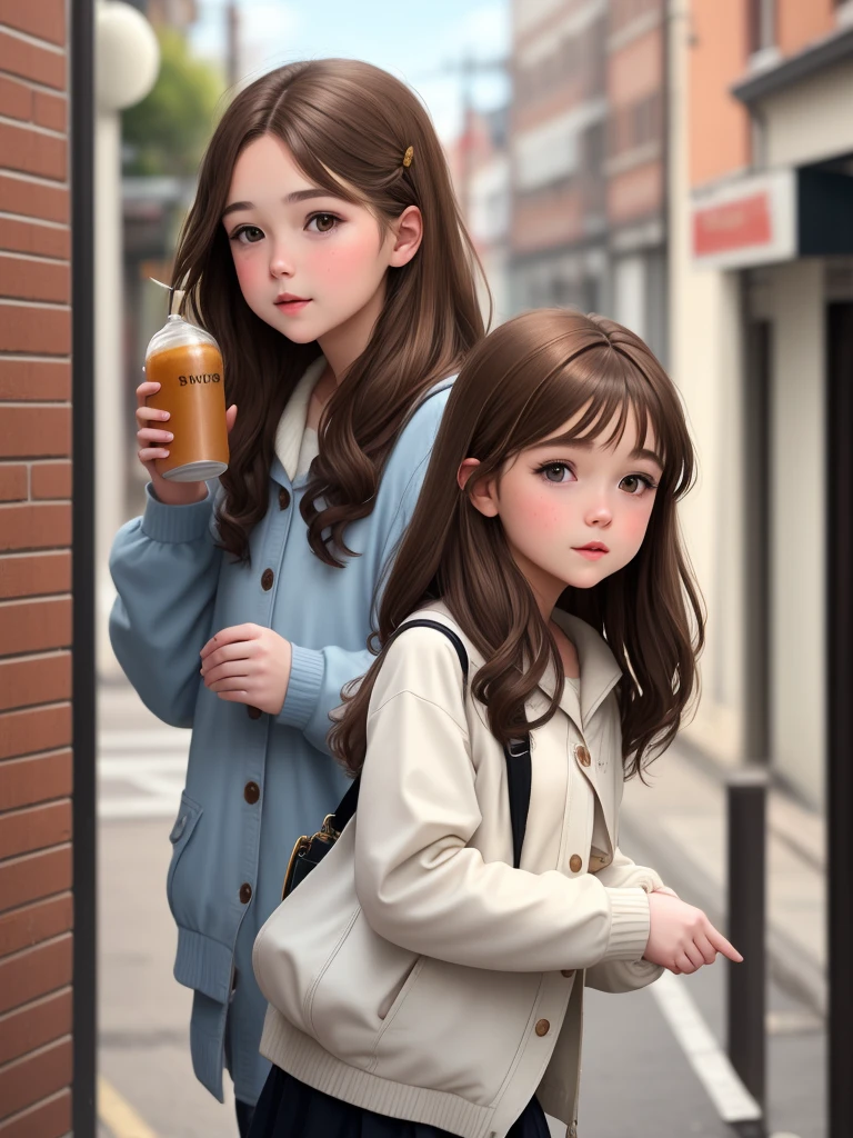 Brown hair girl, people, emulsion