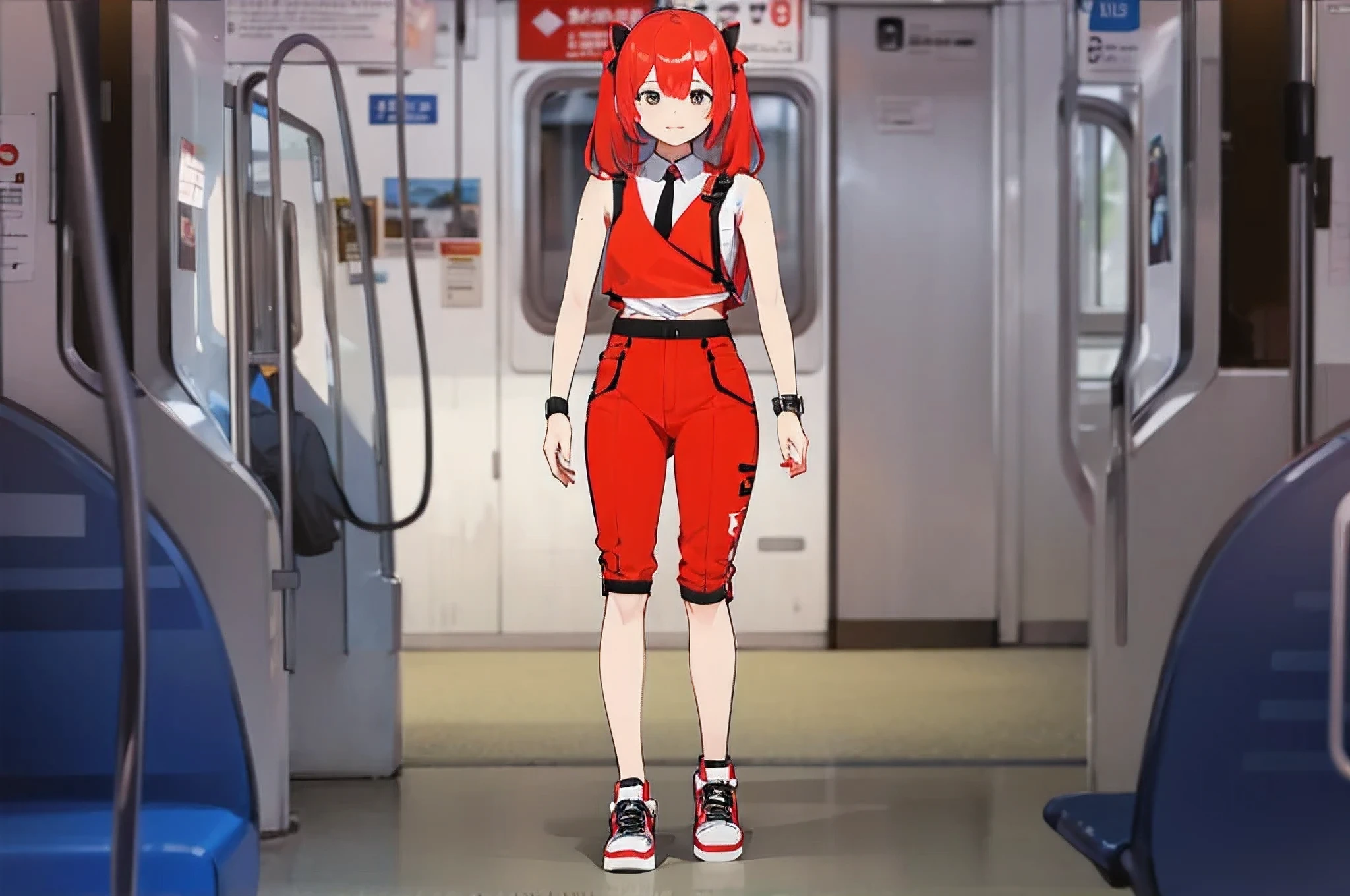1 girl in train