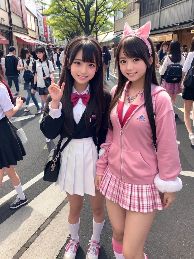 High girls in Harajuku, Japan、Looks like a lot of fun、Everything sparkles、Beautiful scenery、Cute girl、