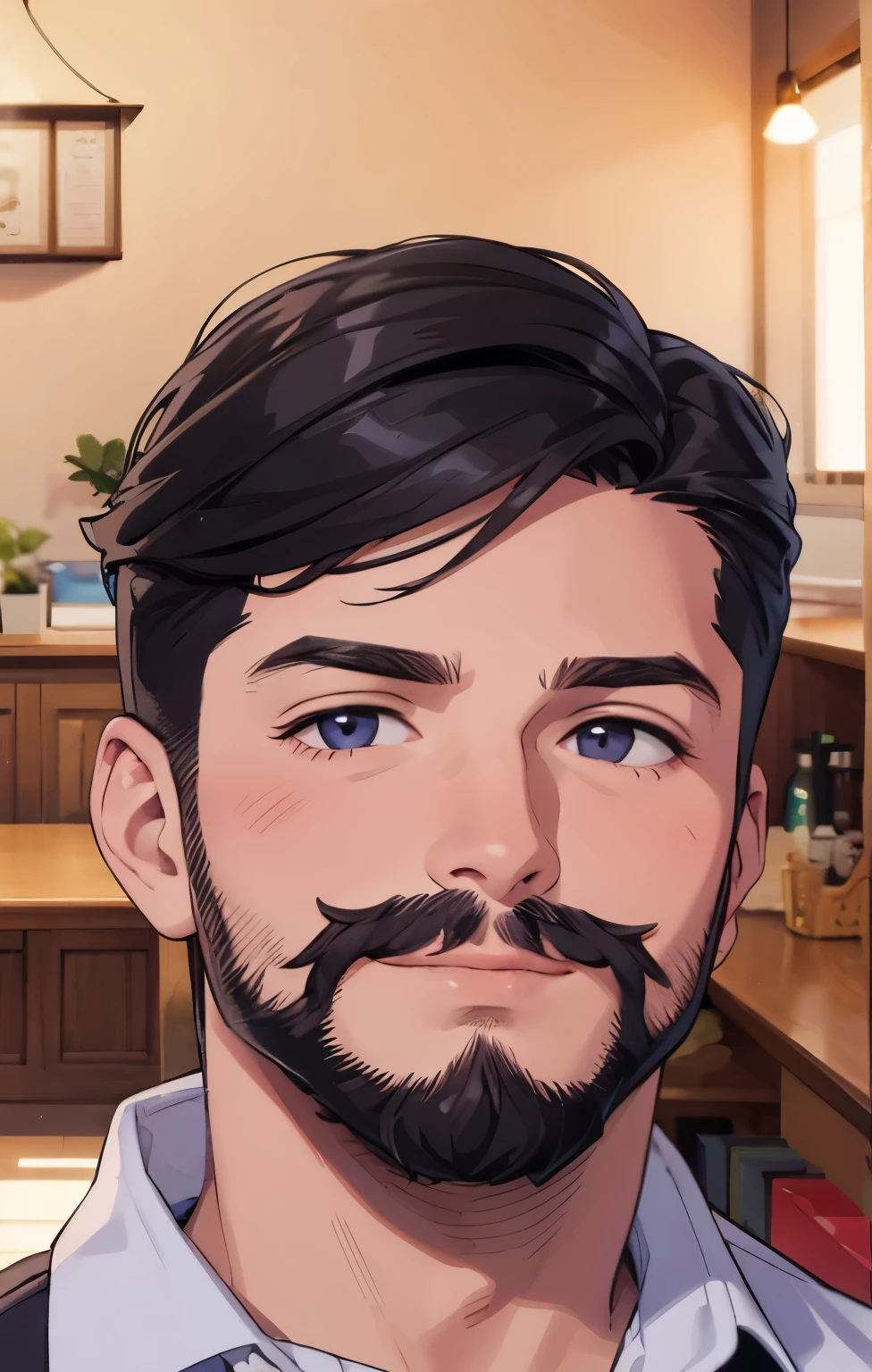 Man with beard, looking straight