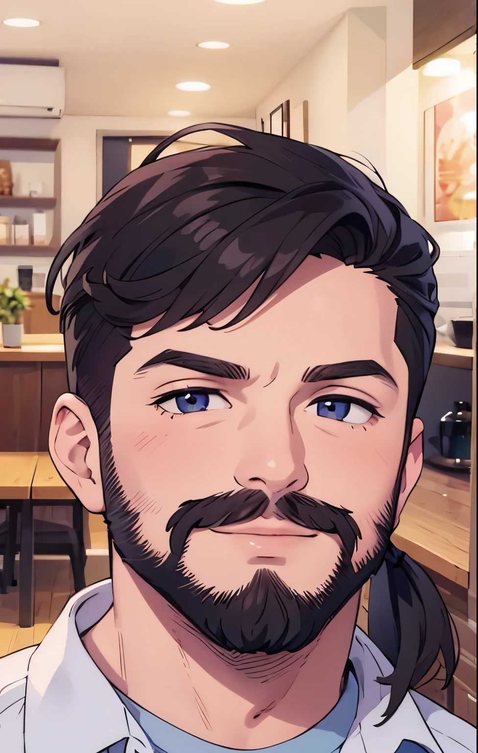 Man with beard, looking straight