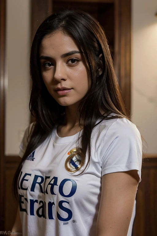 Albedo de overlord con la camiseta del Real Madrid 