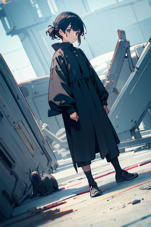 ((masterpiece)), seal,black clothing,alone