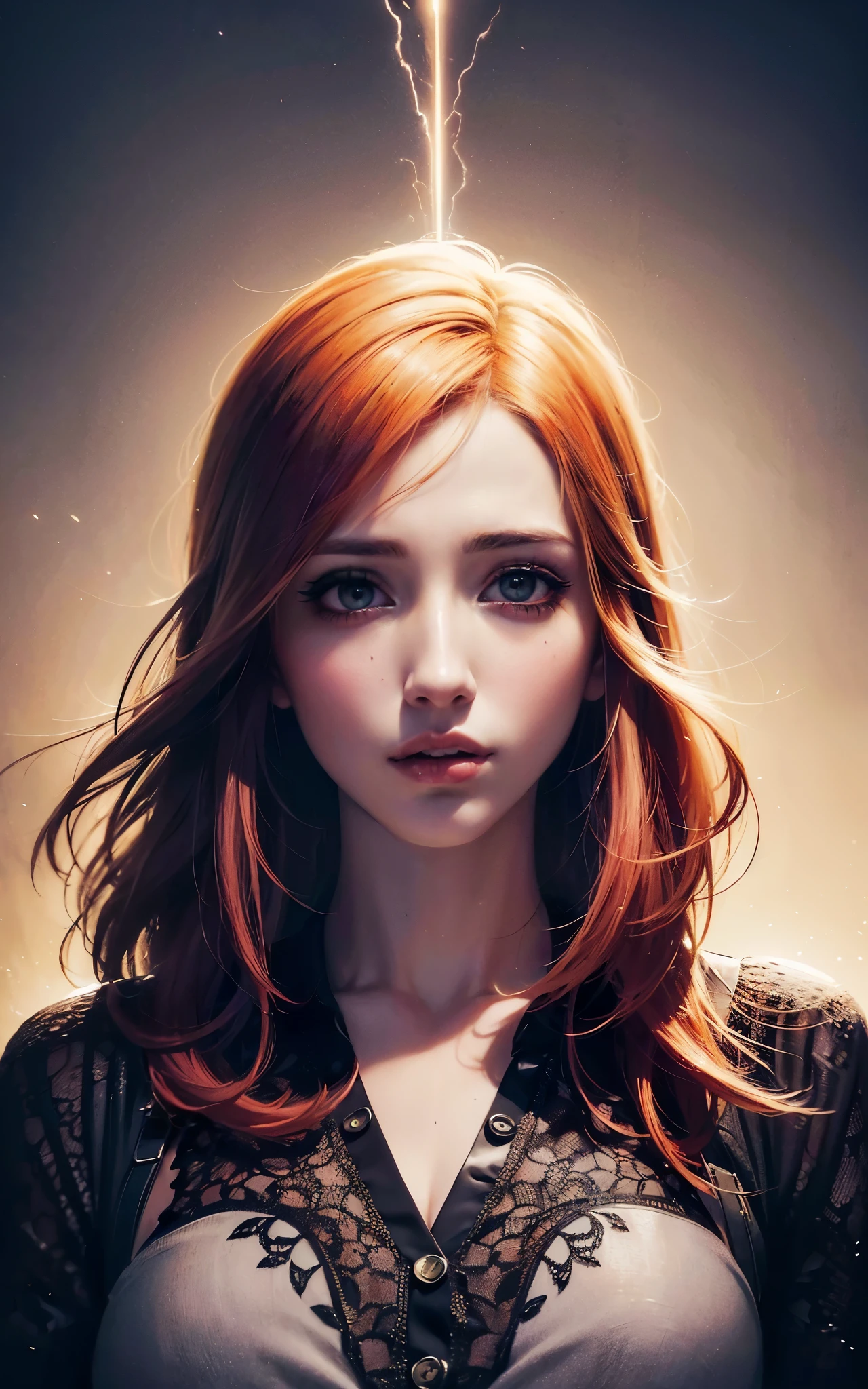 (Emily Rudd:Hayley Williams) best quality, masterpiece, (realistic:1.2), detailed face, beautiful eyes, (masterpiece, top quality, best quality, official art, beautiful and aesthetic:1.2), (1girl:1.4), extreme detailed, (Joshua Middleton comic cover art:1.1), (Action painting:1.2), (concretism:1.2), theater dance scene, (hypermaximalistic:1.5), colorful, highest detailed,