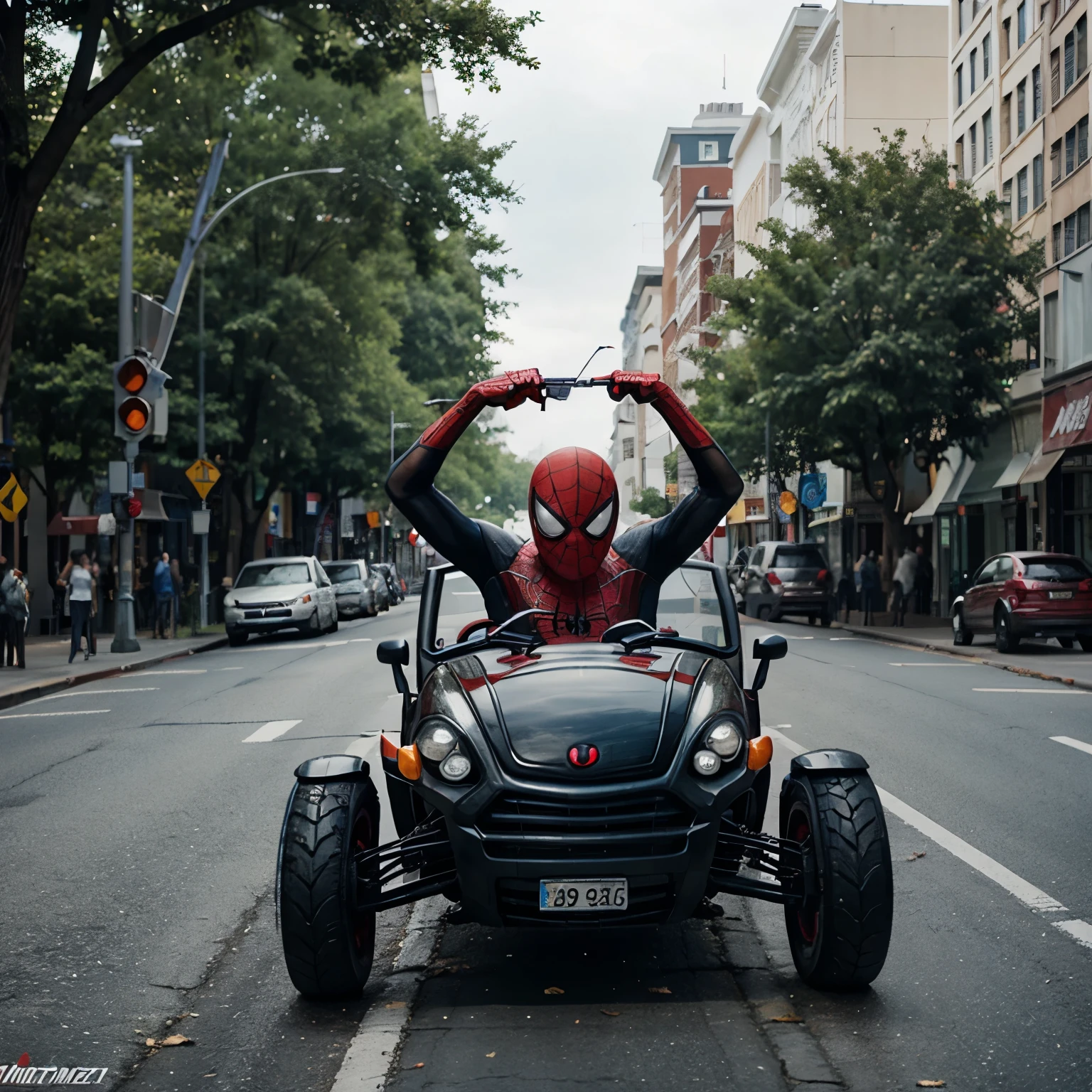 A spider man kill the buggy