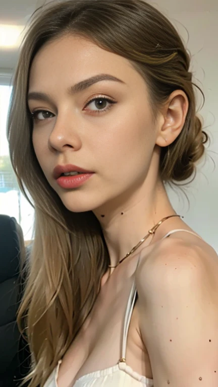 super cute brunette woman in a dark theme