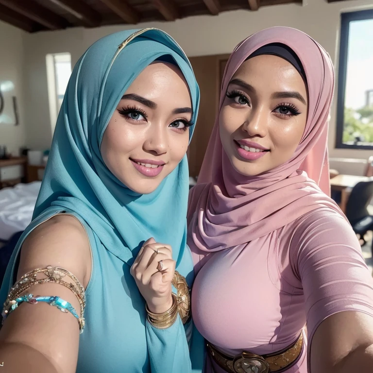 1 malay girl in hijab dressed as cinderella, yellow dress, white background, hijab, forehead-looking, surly, sharp-eyed, (cool look), boxing, both red gloves, visible, middle-aged woman, (((narrow eyes)), fighting stance, sparring, boxing, ((malay cinderella boxer)) (((Back Ground setting: morning time, smiling, happy, bright sunshine, beach, blurred background, bokeh,realistic, ultra-detailed,))) Beautiful and gorgeous Hijab Malay sexy body, big breast, malay, The whole body consists of a young girl with hijab Kimono, Eye makeup, 38 year old, Cat ears, Soft lighting, groups, Wear shabby clothes, Dirty, Tattered futuristic military uniform, Cat's paw badge, Pose, spot color, rendering by octane, Ultra-realistic intricate details, big breasts, big breasts, big breasts, two MAPAY women in lingerie posing for a picture in a room, oppai, posing together in bra, MIRA FILZAH and IMAN TAYORE, red bra, all red, oppai proportions, sexy :8k, 4 k, big breasts!, bottom angle, big breasts!!, Malay beauties, biomechanical oppai, fujita goro and jones, thicc, wearing hijab, hijab star, hijab gorgeous, hijab super model, Malaysian girls group,malay, The whole body consists of a young girl with hijab, Eye makeup, 21yo, Cat ears, Soft lighting, group, Wear shabby clothes, Dirty, Tattered futuristic bikini, Cat's paw badge, Pose, spot color, rendering by octane, Ultra-realistic intricate details, Cinematic, 8K resolution, 70mm, emphasis lighting, Global illumination, (((wearing a Sexy belt design by LV))) Surreal full-body figure, Beautiful and delicate body and face, gorgeous figure, ssmile, Titillating，Surreal full-body figure，Beautiful and detailed body and face, Super vista, White skin of the, vivd colour,🔥8k, (masterpiece), (((highest quality)), (super detailed), 2 girls, (iridescent hair, colorful hair, half blue and half pink hair: 1.2), 38 years old, (Gorgeous Malay Girls: 1.2), outdoor, bangs, smile, sky blue eyes, perfect hands, perfect hands, hand details, corrected finger