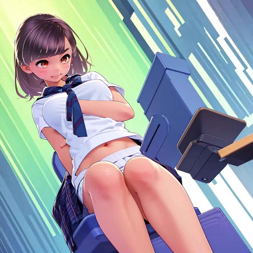 High school girl with stomach ache