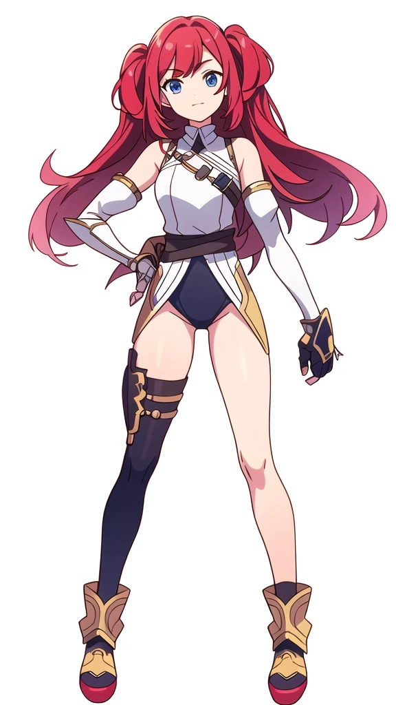 (((Best Quality))) , ((full body)), An adult female, reference sheet, solo, (white background), high fantasy outfits, gauntlets,
