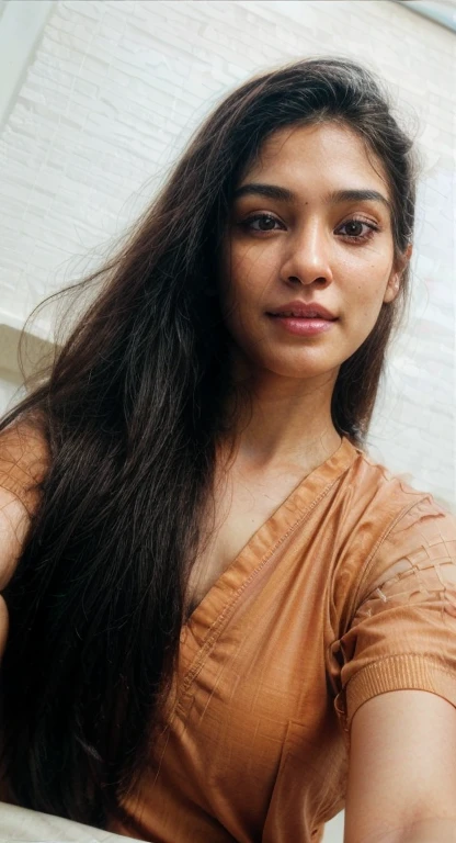 south asian facial features. girl. Should look very beautiful. pretty. Highly detailed and hyper realistic. The skin texture should be highly detailed and extremely accurate. thick black hair and brown eyes. Face must be accurate. Highly detailed face and facial features. Extremely accurate representation of face and facial features. Face should be highly detailed and hyper realistic. Every thing from the body should be extremely perfect and realistic. hyper realistic. Skin texture is natural and realistic. Face is realistic and extremely detailed. Eyes are detailed and accurate. Highly accurate. eyes should be realistic and accurate. hyper detailed. perfect details. realistic proportions. hyper realistic skin texture. smiling. black eyes. eyes are black.