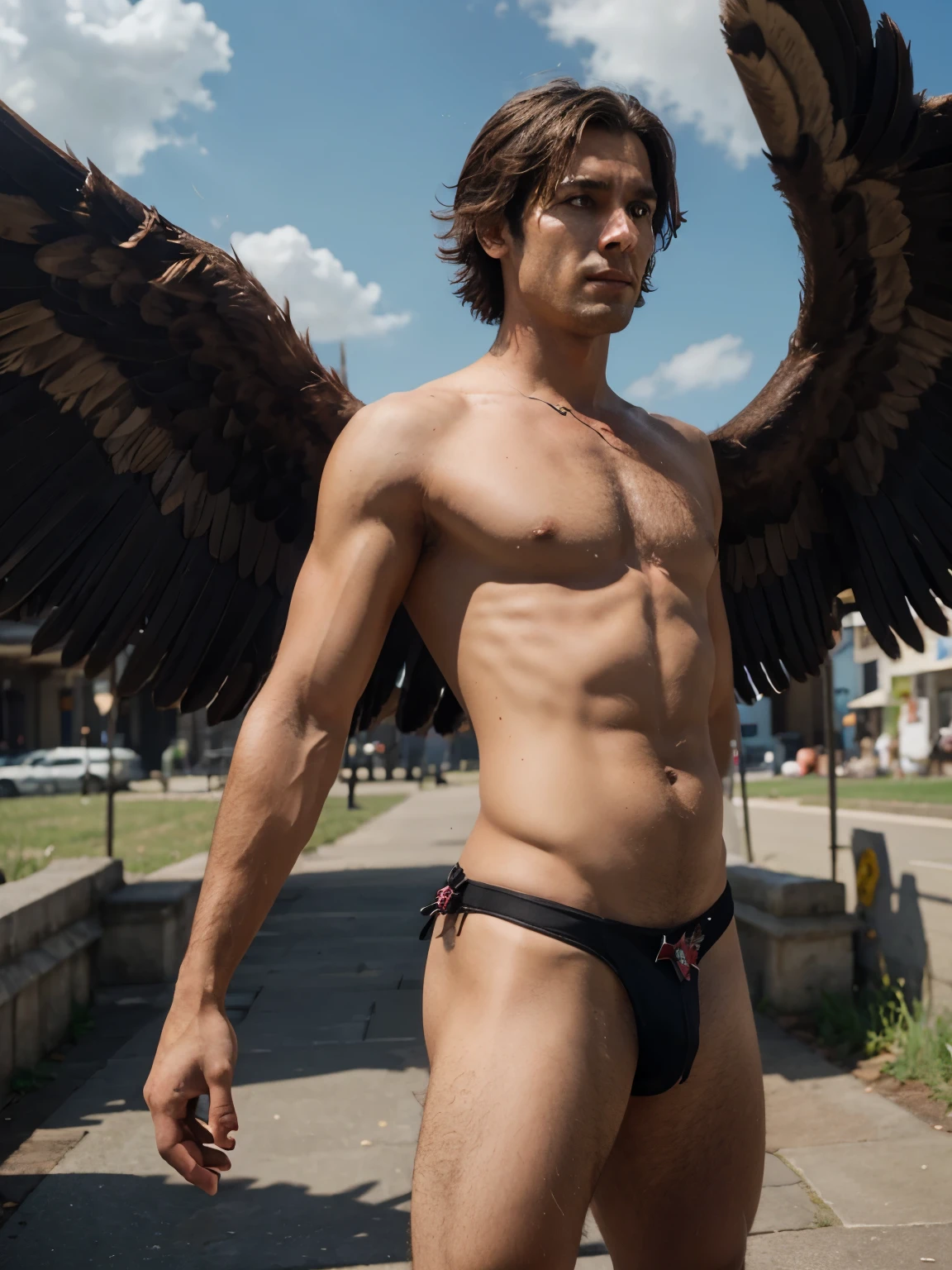 Male gods have wings. Wings that show goodness. But there are some bad things.