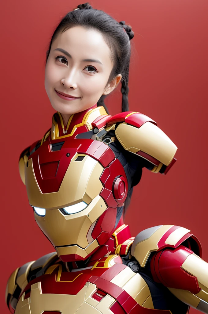 Chinese Theme, raw color photo, Long Shot, Practical, 1 Girl, A 21-year-old girl, In the basement, Iron Man Suit, best quality, Delicate eyes, Beautiful and symmetrical face, slim, Detailed buttocks, Small breasts,  Serious expression,  photoPractical, light, at night, Dynamic_color_scope, , BDSM, Tie Up