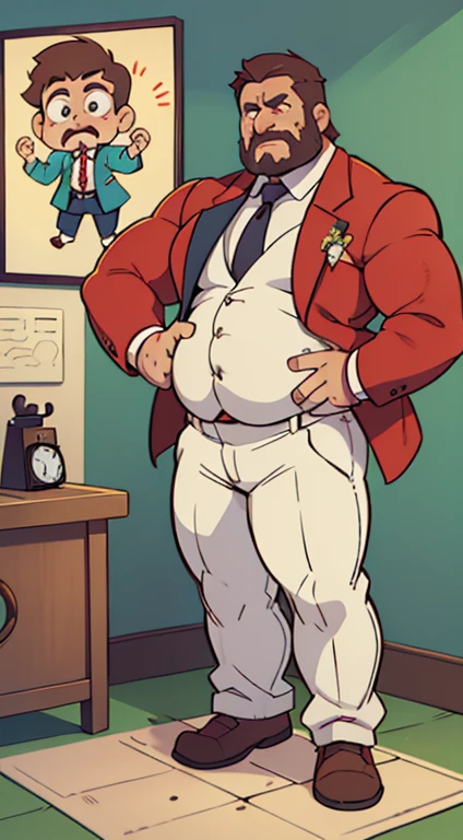 Velhote safado, Just plump, chubby, extremely thick thighs, large belly, Ele abre o casaco e mostra seu corpo usando apenas cueca box vermelho ao expectador, sharp man in jacket and long tie,standing on the sidewalk, casaco longo preto, casaco aberto, camisa branca, Gravata vermelha, big Barriga, fat Barriga,, Big stomach, corpo robusto e atarracado, jacket over shirt and tie, Homem na casa dos 60 anos, homem na casa dos 50 anos, Barriga, musculoso, cabelo castanho claro, cabelos grisalhos, detetive, bonito, serious appearance, sunglasses.