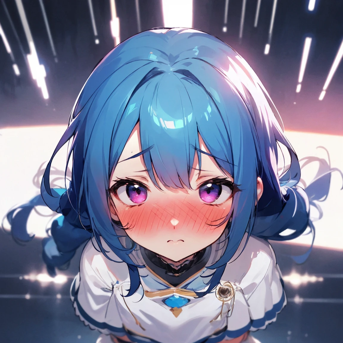 ,The hairstyle is cute,Eye Reflexes,Masterpiece,Highest quality,8k,A world of light,Highly revealing clothing,Feeling embarrassed,とてもFeeling embarrassed,Panty shot,(((blush)))(((Looking up)))