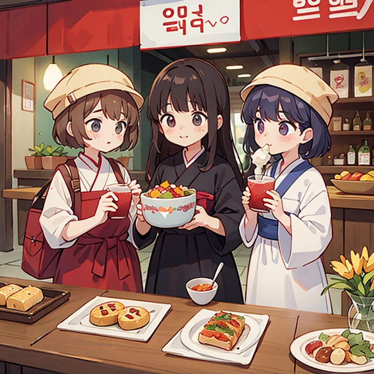 Girls on a food trip to Korea