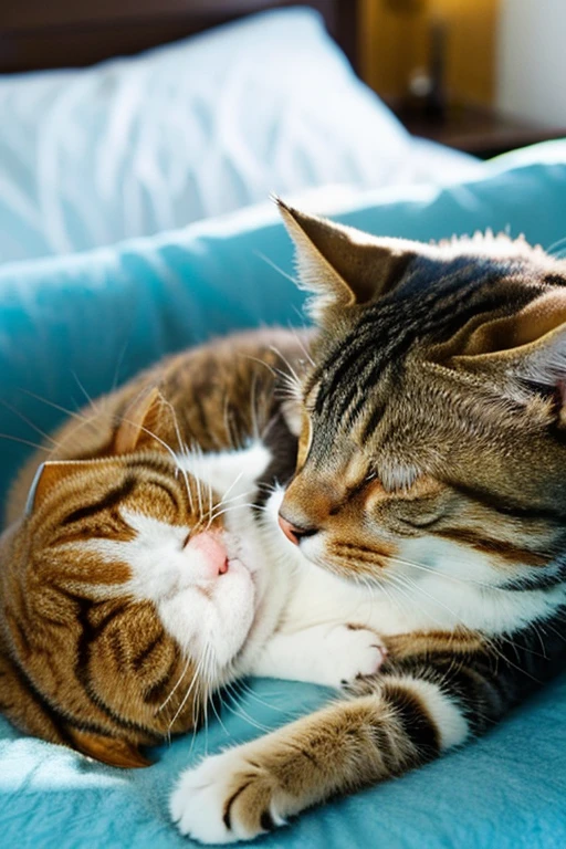 The cat is sleeping
