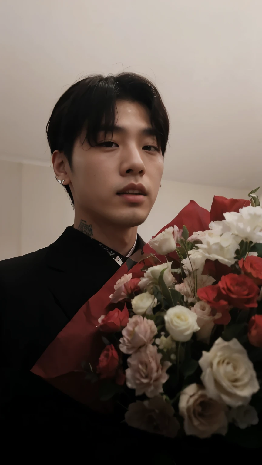 A young Japanese man, mafioso, looks similar to BTS's Jungkook.